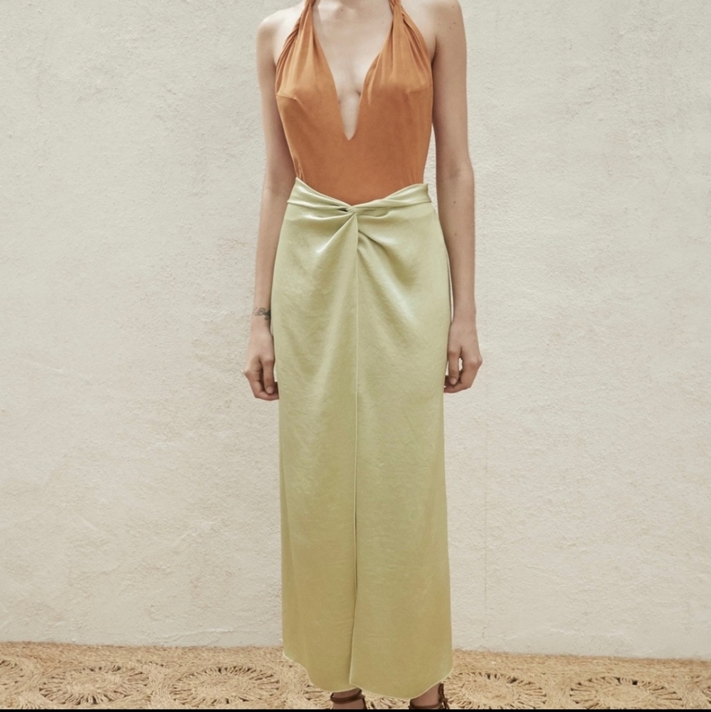 Nanushka Satin Twisted Samara Skirt
